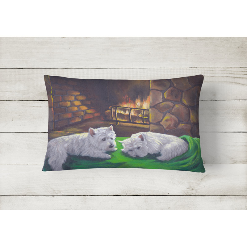  Housse et insert de coussin d'extérieur pour l'extérieur, Westie nuit d'hiver