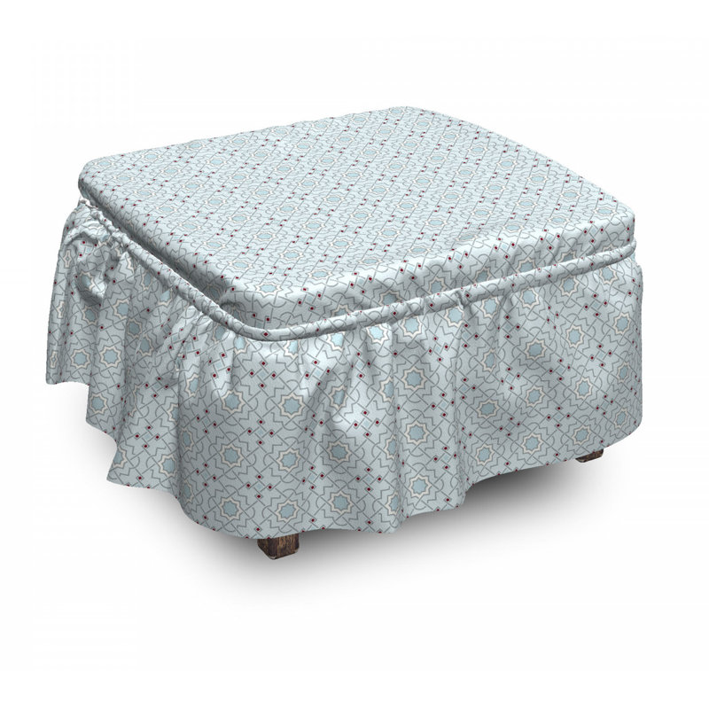 Housse pour repose-pieds à coussins carrés, Motif 5