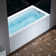 60" X 30" Alcove Acrylic Rectangular Whirlpool Heated Jetted Tub In White With Drain and Overflow