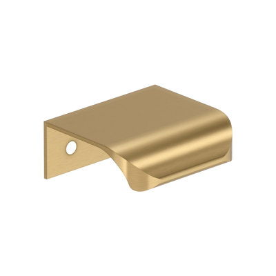 Streamline Tab 1-3/4 inch (44mm) Length Champagne Bronze Cabinet Edge Pull - 25 Pack