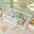 Floor Bed for Kids & Children, Montessori Floor Bed with Safety Guardrails and Door, Wood Floor Bed for Kids & Children-1275483759