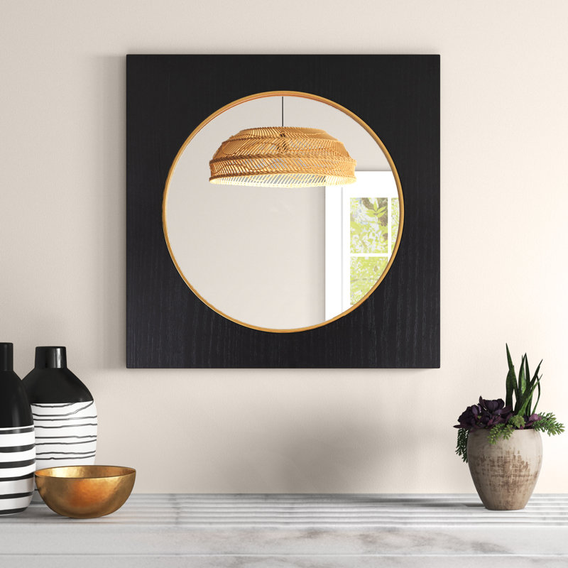 Miroir de salle de bain Mcmahan, Noir