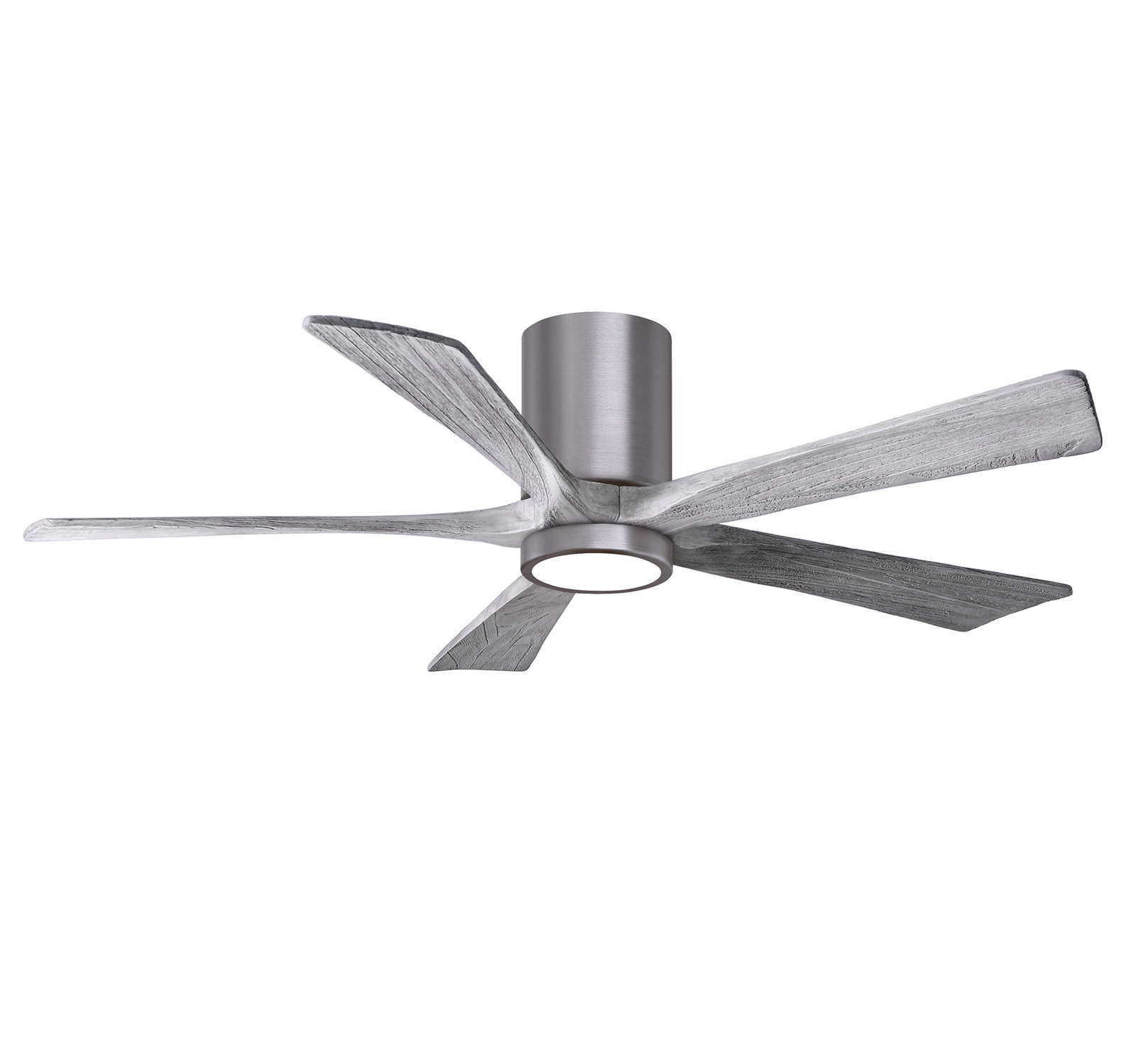 Irene Ceiling Fan with LED Light Kit, Brushed Pewter, 52", Barn Wood Tone