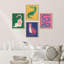 Chat rouge, crocodile vert, léopard rose, serpent bleu, impression sur papier, 4 pièces-97770642-97770643