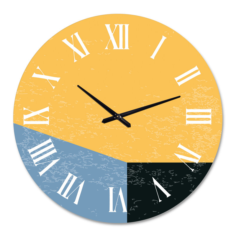 Minimal Compostions géométriques de formes élémentaires V - horloge murale moderne, Médium