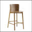 Tabouret de bar d'intérieur en bois Pari, finition noyer, ensemble de 2