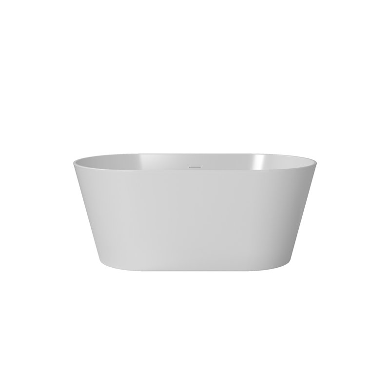 63" x 29.5" Freestanding Soaking Acrylic Bathtub,Oval Shape