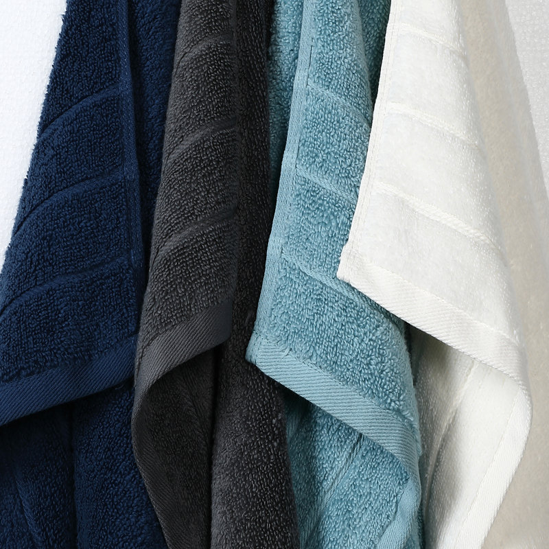 Anne Klein Reverie 100% Cotton 6-Piece Towel Set, Light Gray