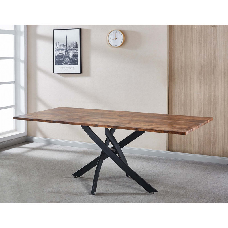 Table de salle à manger rectangulaire en panneau de fibres à densité moyenne (table seulement)