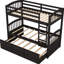 Lit simple superposé au-dessus de bois avec lit gigogne - tiroirs de rangement fonctionnels-638984038