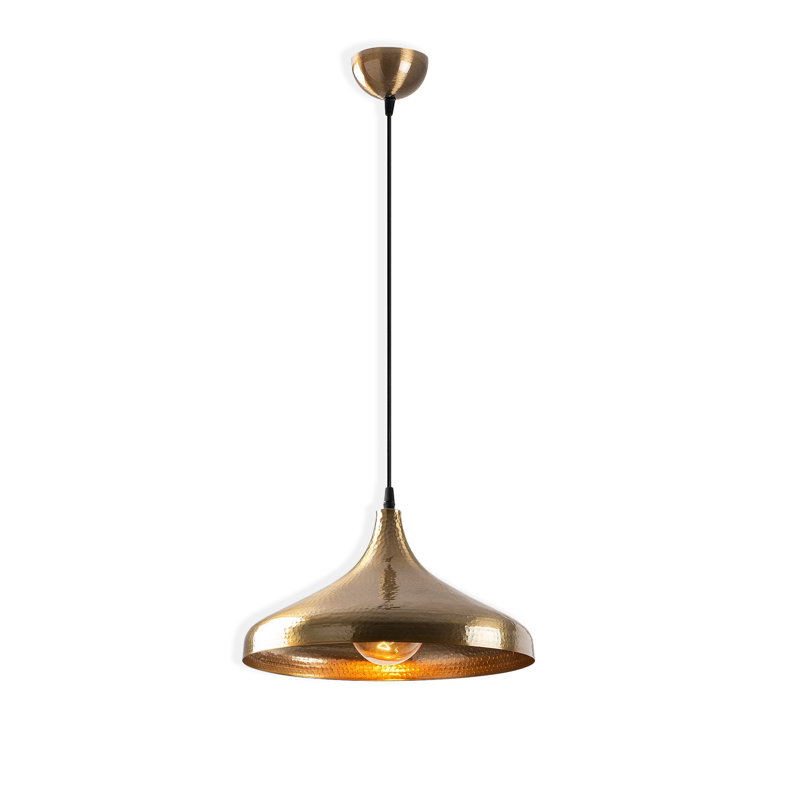 Luminaire suspendu simple en métal à hauteur réglable, Rétro