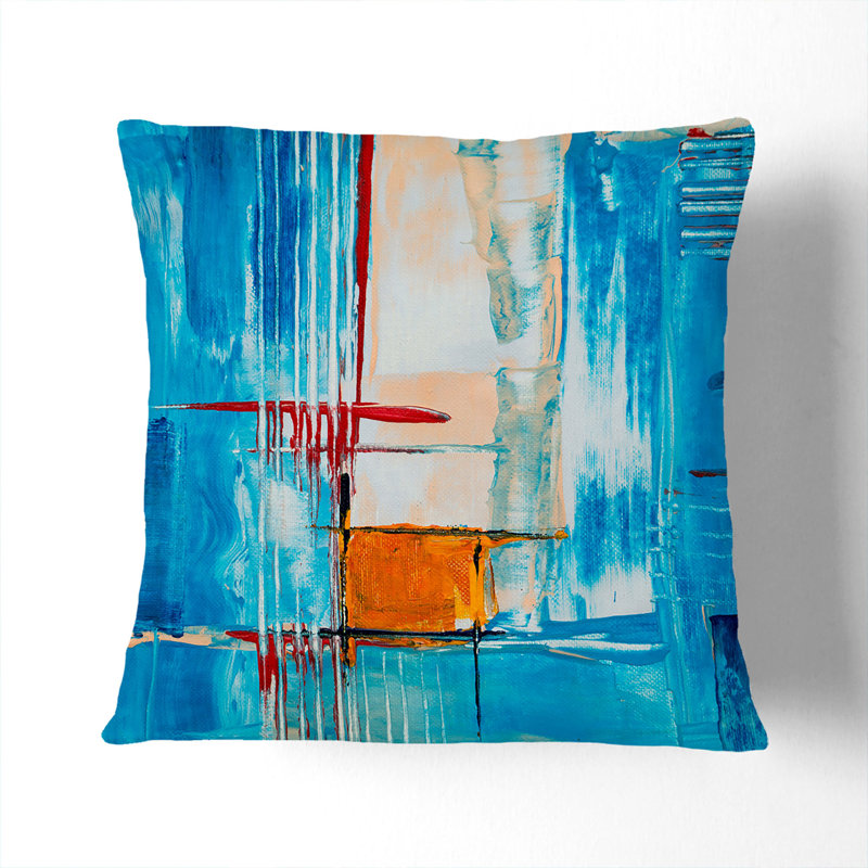 Abstract Square Throw Cushion, 55 x 55 cm, Stone