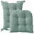 Velvet Rocking Chair Cushion 2 Piece Tufted Non Slip Set of Upper and Lower Cushions-1171096847