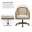 Ackeron Farmhouse 23.5"W Rattan Upholstered Office Task Chair with Solid Wood Arms and Base-1417006800
