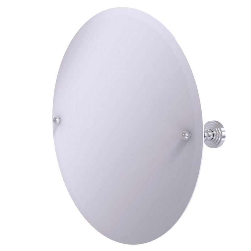 Beresford Flat Wall Mirror, Satin Chrome