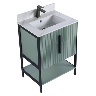 Meuble-lavabo moderne avec plateau en pierre Serenity