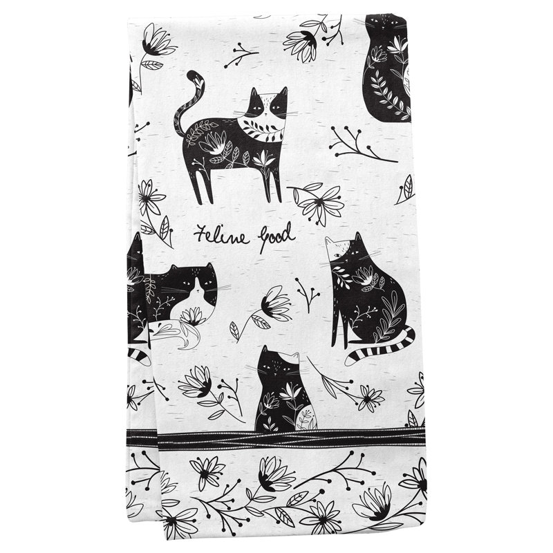 BOHO TEA TOWEL  CAT