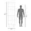 Garde-manger Fingal avec espace pour micro-ondes, quatre tablettes et rangement fermé, chêne naturel