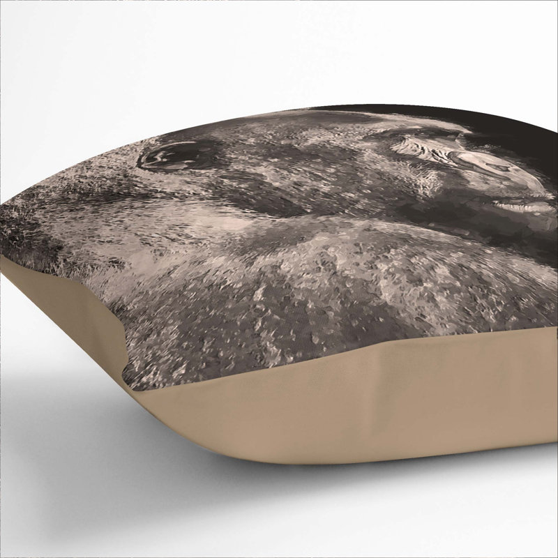 Square Throw Cushion, Stone, 55cm H x 55cm W x 20cm D