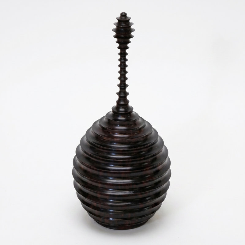 Ebony Wood Collection Wood Jar, 10"