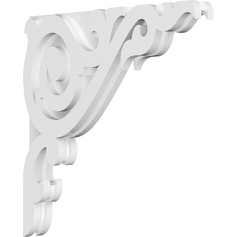 1 7/8"W X 16"D X 16"H Baile Architectural Grade PVC Corbel, 16" H x 16" W x 1.875" D