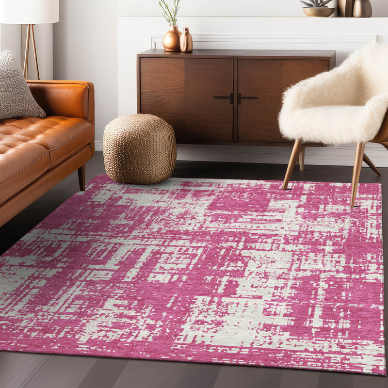 Malek Indoor/Outdoor Area Rug with Non-Slip Backing, Rectangle 2'6" x 3'10"