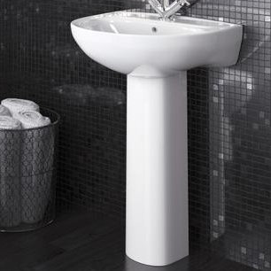 Nuie Lawton 550mm L x 480mm W White Vitreous China U-Shaped Sink with Overflow