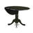 3 Piece Dining Room Furniture Set Includes a Round Kitchen Table with Dropleaf and 2 Polyester Fabric Upholstered Chairs, 42x42 Inch, Black-93577936-126400262-126401041
