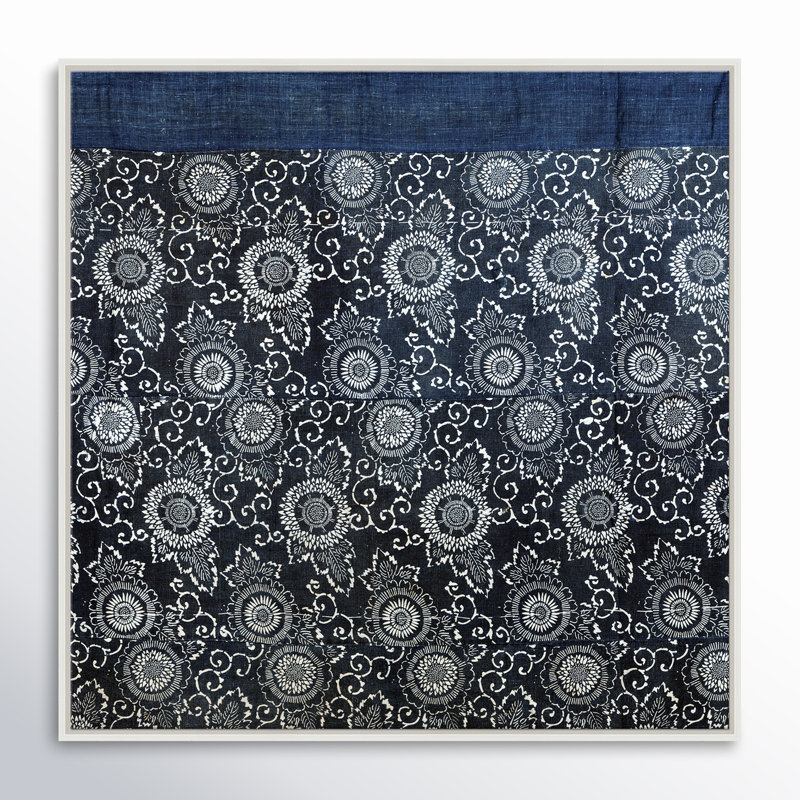 «Royal Blue Textile», reproduction d'art graphique sur toile encadrée