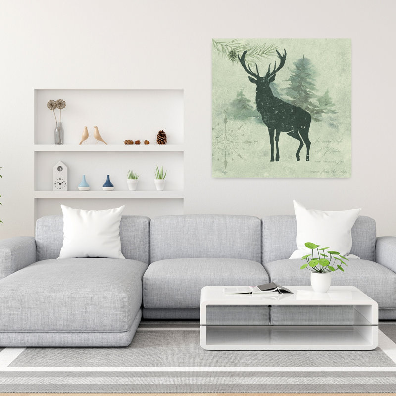 Art animalier, faune, cerf, H 36 po x l 36 po