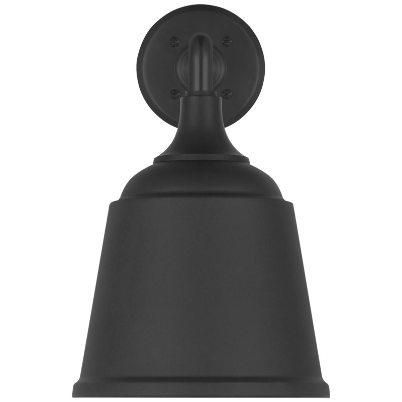 Thomas O'Brien, "Academy 17.5" Mack Barn Light in Matte Black with 16" Rockhouse Shade, 13.25" H x 8" W x 21.25" D, Black