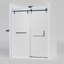 Porte de douche coulissante simple sans cadre l 60 po x H 76 po avec verre transparent à fermeture douce-102079255