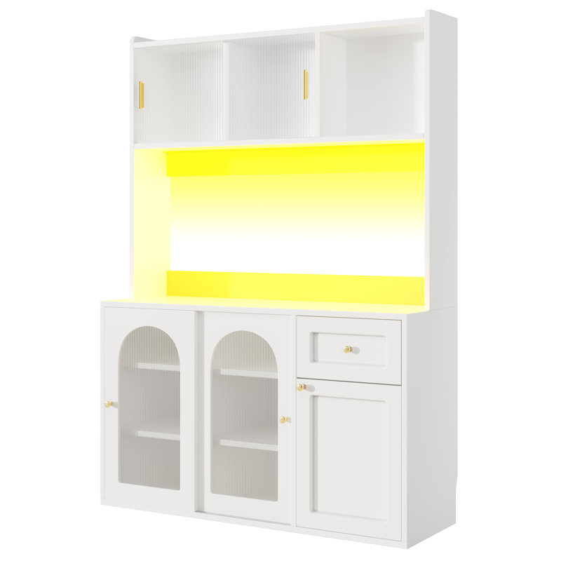 167cm Kitchen Pantry, White