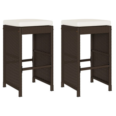 2.1 Powder Coated Steel Outdoor 76cm Bar Stool with Cushion