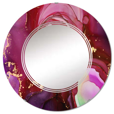 Miroir mural moderne et abstrait brun