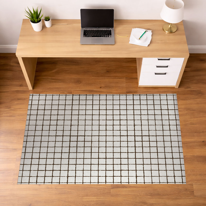 Tapis de bureau léger Rebar, L 72 po x P 48 po, Brun moka