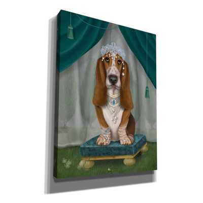 " Basset Hound And Tiara "