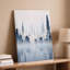 Toile Un paysage urbain moderne et épuré rendu dans un style minimaliste avec art mural de grands gratte-ciel avec des lignes tranchantes et un art mural sur toile géométrique-1921433351