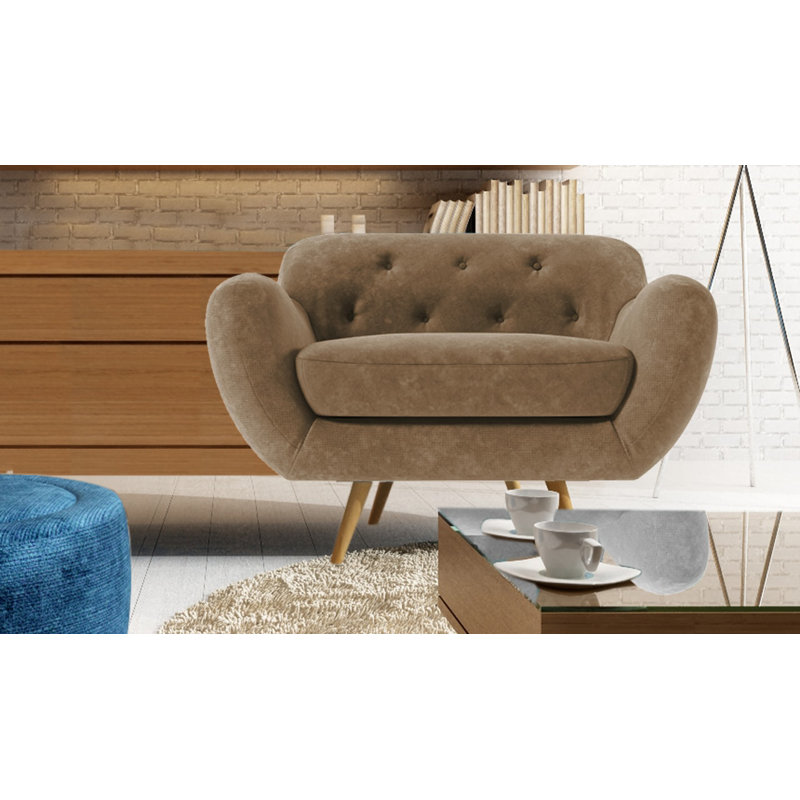 Jefferson Upholstered Armchair, Taupe