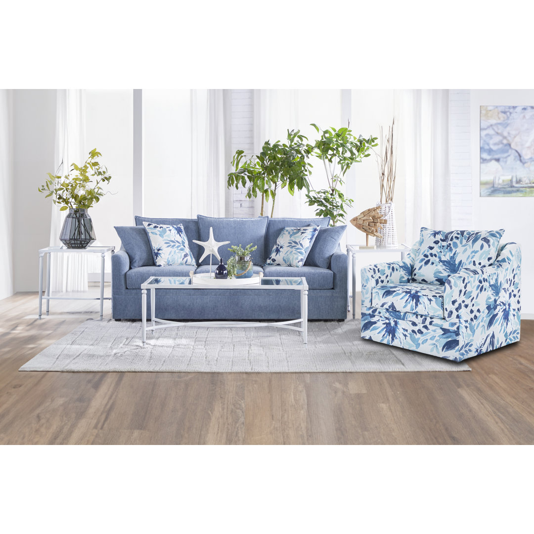 Jakeira Camreon 2-piece Polyester Fabric Sofa and Swivel Accent Chair Set Latitude Run® Upholstery