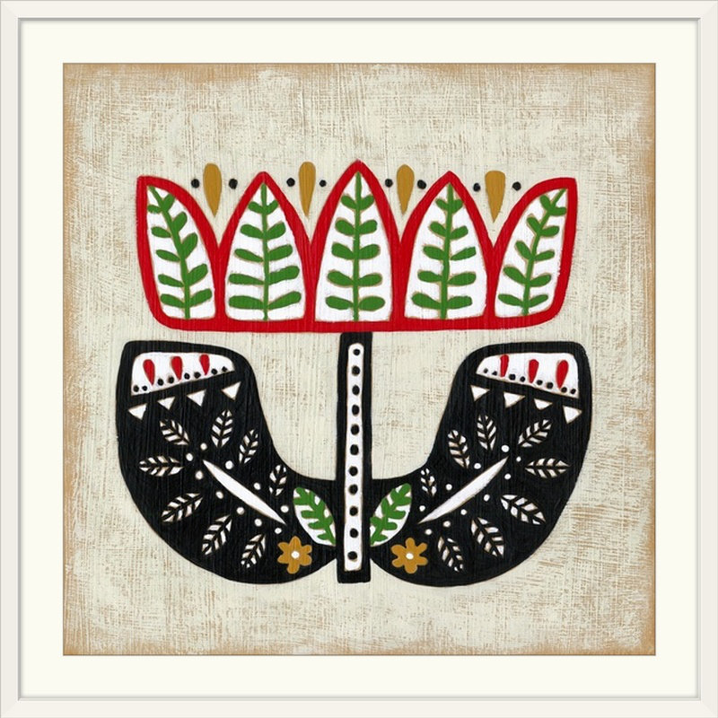 « iv » par chariklia zarris print Folk Song, H 20" x l 20" x P 1", Cadre blanc
