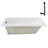 60" x 32" Acrylic Soaking Drop-In Bathtub, Drain Included-97412614