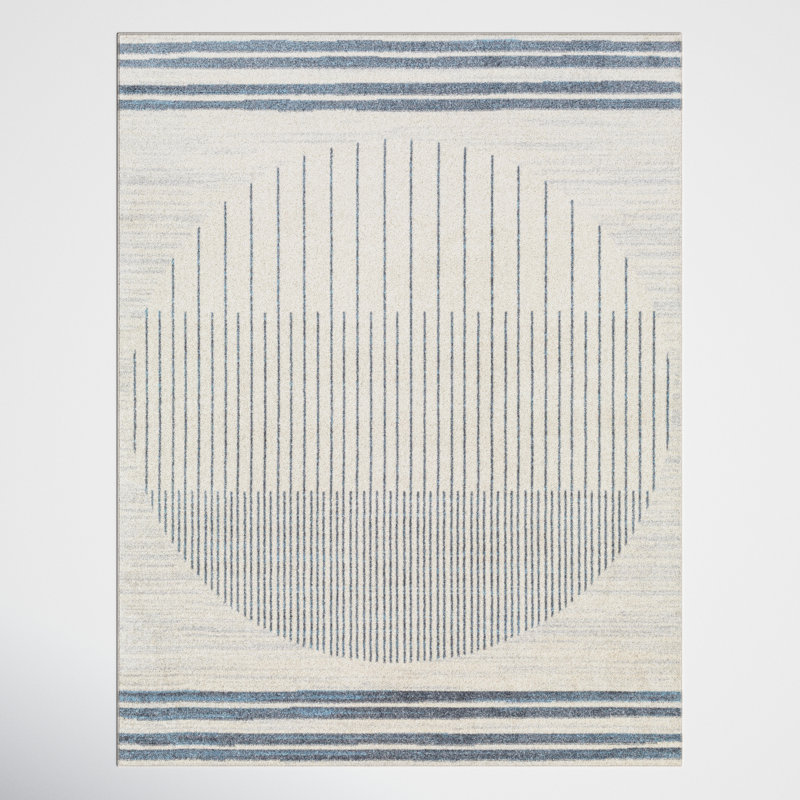 Tapis ivoire / gris anthracite lavable à la machine Apsara, Rectangle 2 pi x 3 pi