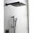 Shower System Matte Black Finish. Head, Hand Shower, Slide Bar, Bodysprays, Arm, Hose, Valve Trim, Lever Handles. Natural Delight. Wall Mounted. Brass Design. Simulates Rainfall.-121076972