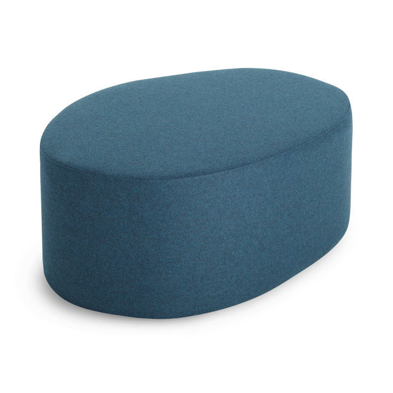 Swole Oval Ottoman, Vesper Marine Blue