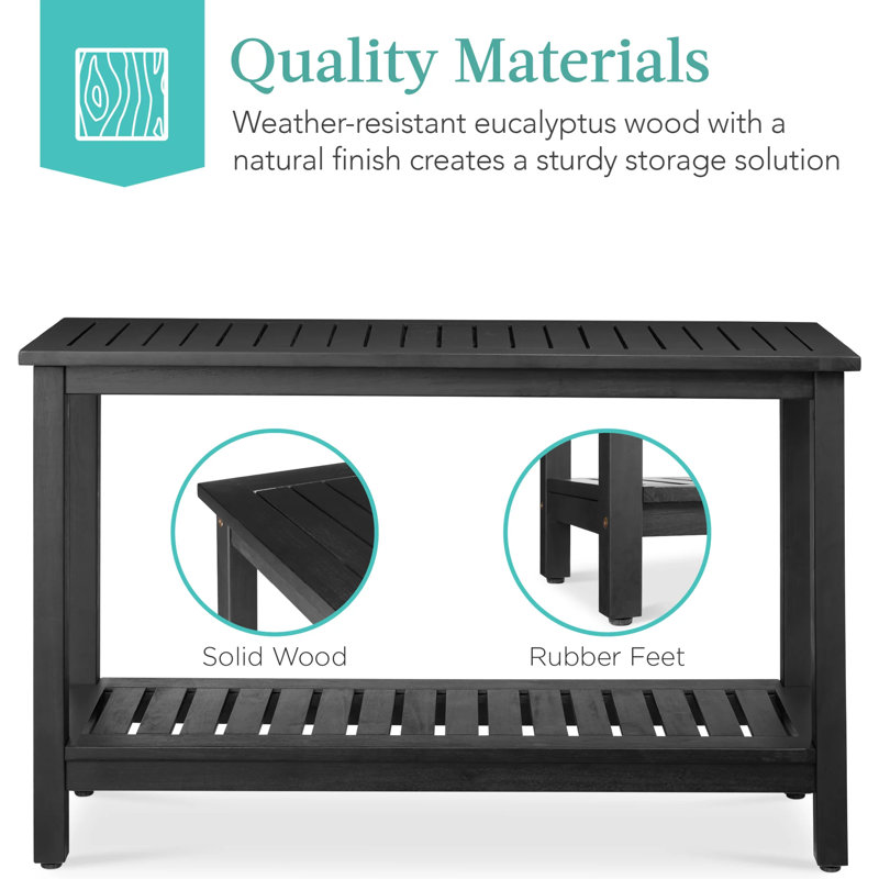 Wooden Console Table, Black