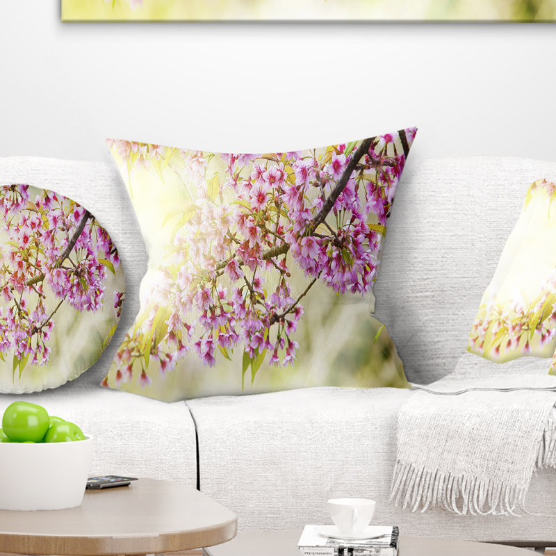 Coussin floral fleurie florale, 16 po x 1 po, Coussin décoratif