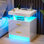 Embert MDF LED Nightstand with Large Open Storage