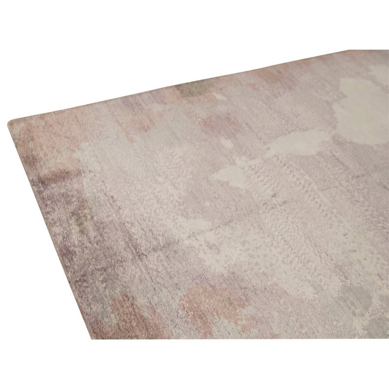 Hand Knotted Silk Area Rug in Lilac