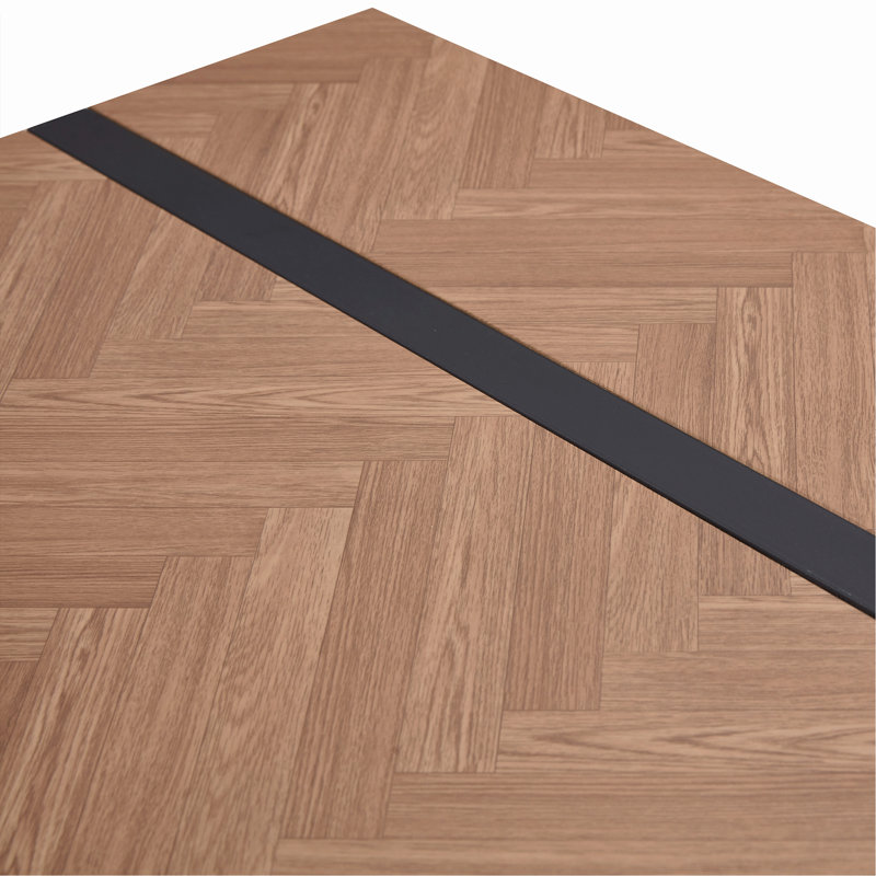 Tables de salle à manger, Noir, H 30 po x L 55 po x l 31,5 po, Brun rustique